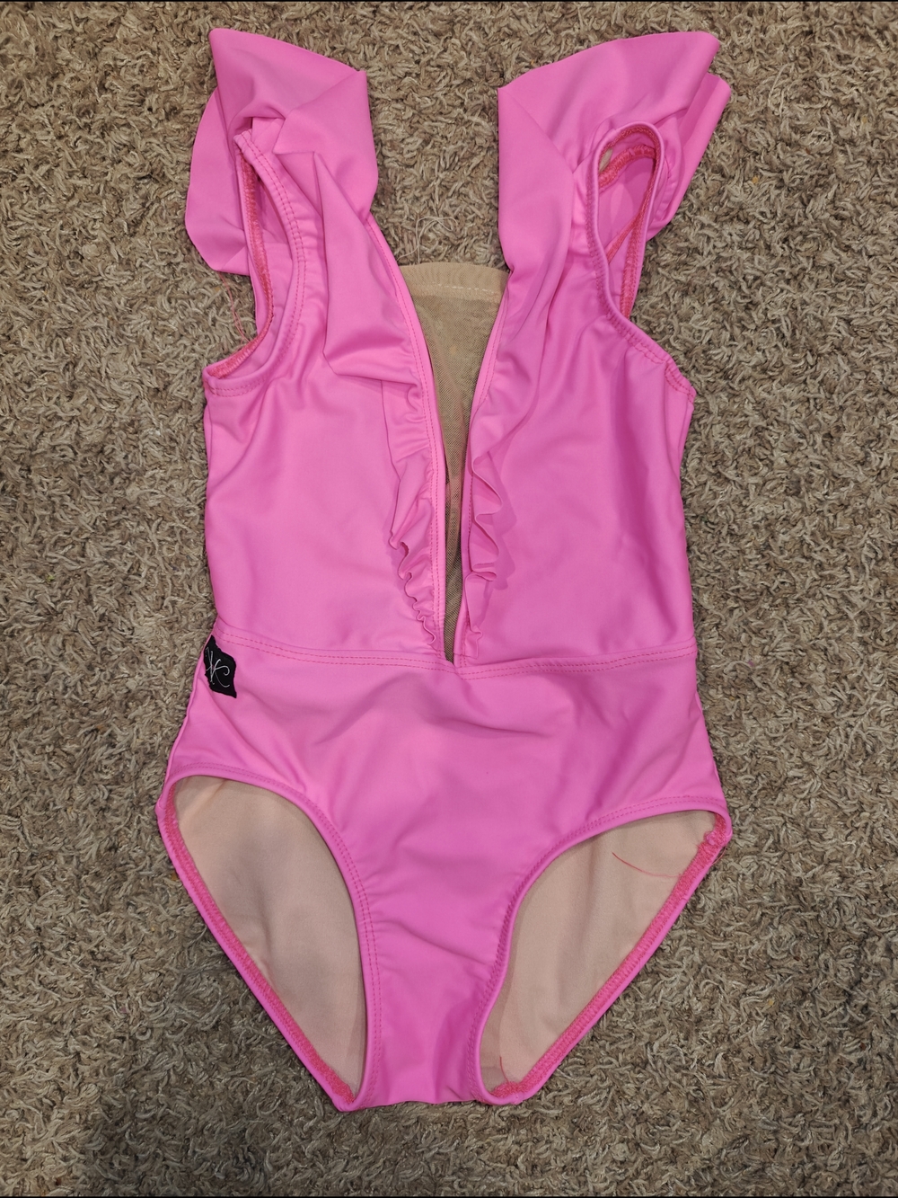 Kandi Kouture Girls' Hot Pink Ruffle One-Piece Leo